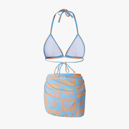 Two Piece Backless Bikini Style Swimwear By