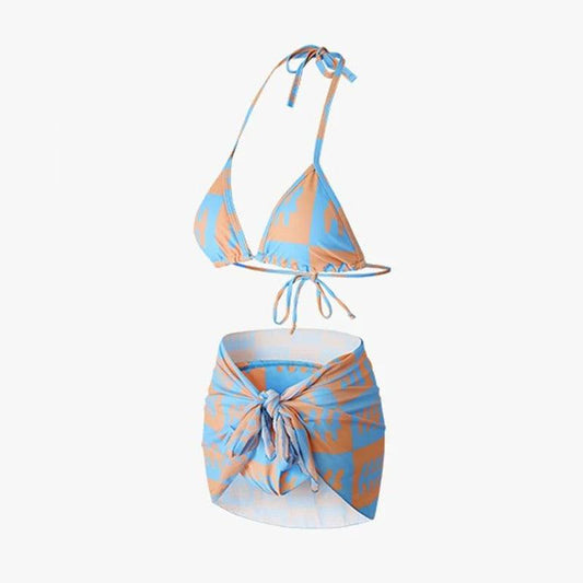 Two Piece Backless Bikini Style Swimwear By
