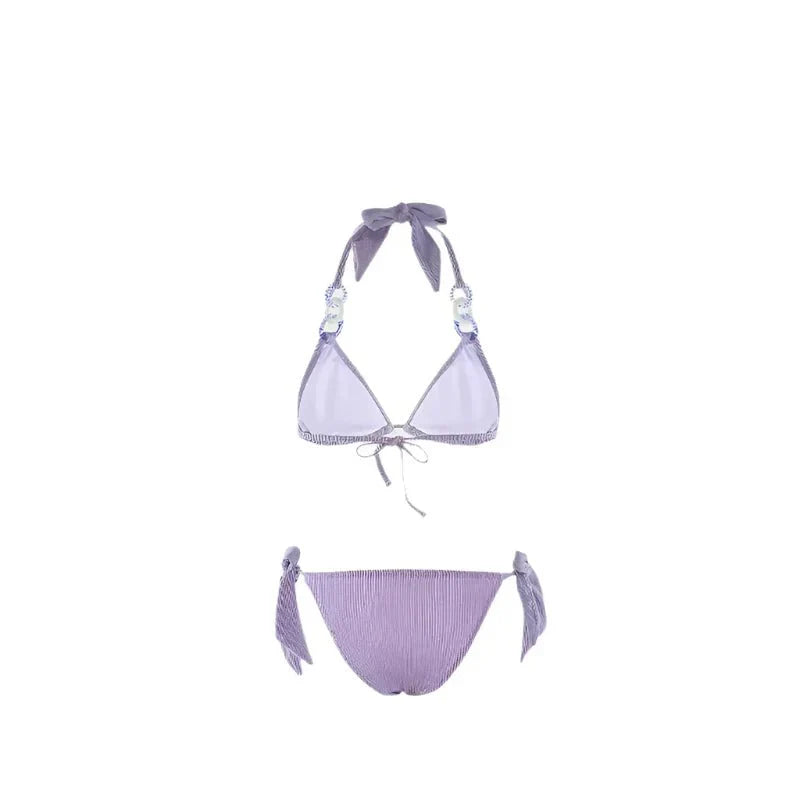 Two Piece Bikini Set With embellished Rings By