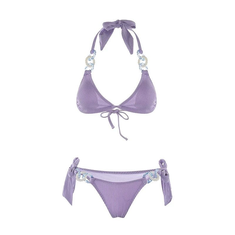 Two Piece Bikini Set With embellished Rings By