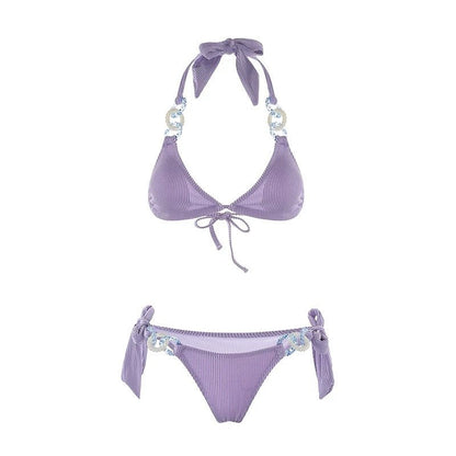 Two Piece Bikini Set With embellished Rings By