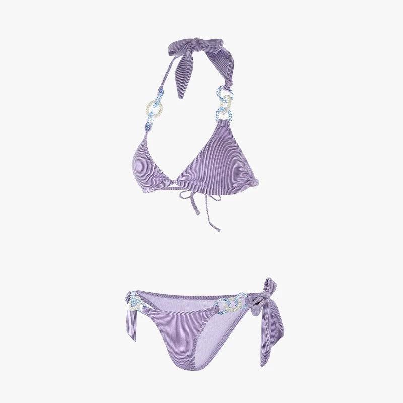 Two Piece Bikini Set With embellished Rings By