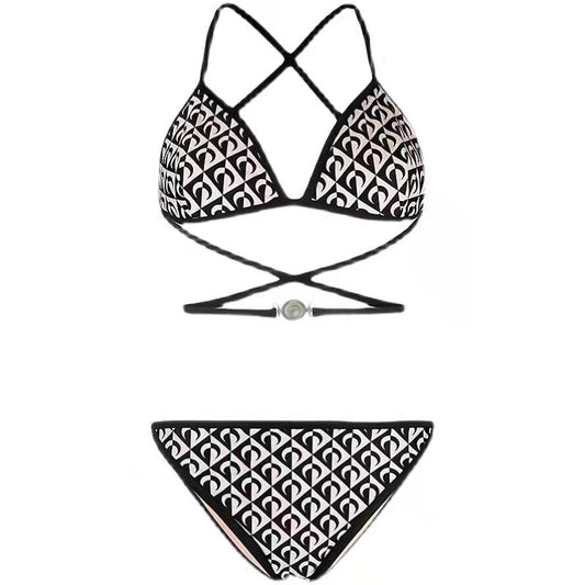 Two Piece Bikini With Waist Tie By