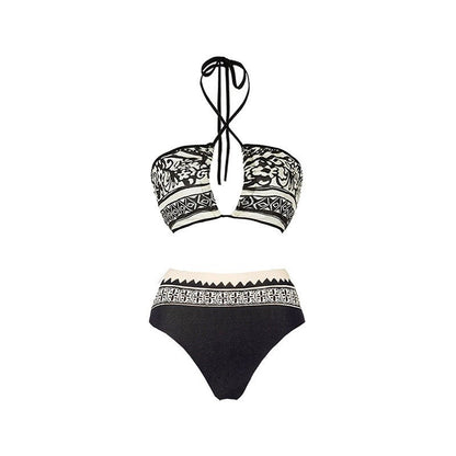 Two Piece Dual Color Swimwear With Coverup Dress By