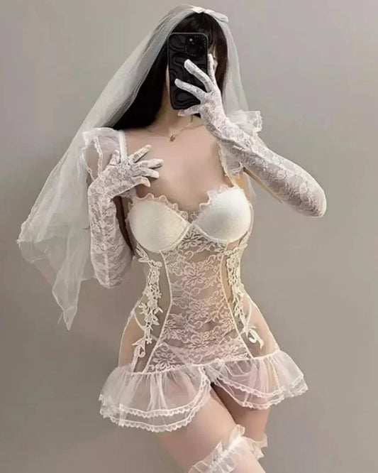 Vow Me Now Lace Corset Lingerie Set