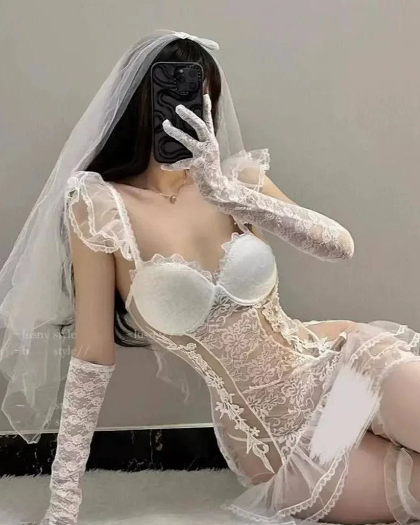 Vow Me Now Lace Corset Lingerie Set