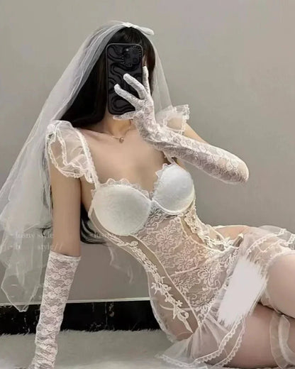 Vow Me Now Lace Corset Lingerie Set