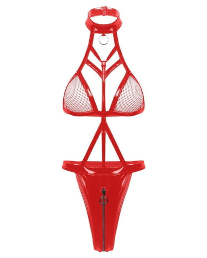 Locked & Loaded PU Babydoll Lingerie